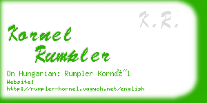 kornel rumpler business card